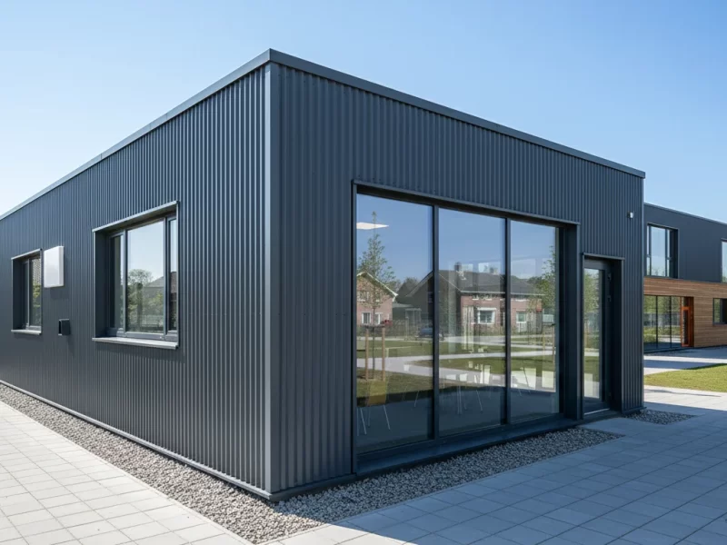Prefab klaslokaal ter uitbreiding