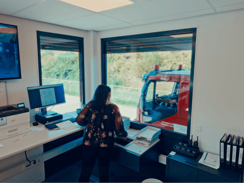 Weegkantoor Afvalzorg Symo Bouw lades op hoogte